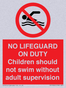 NO LIFEGUARD ON DUTY